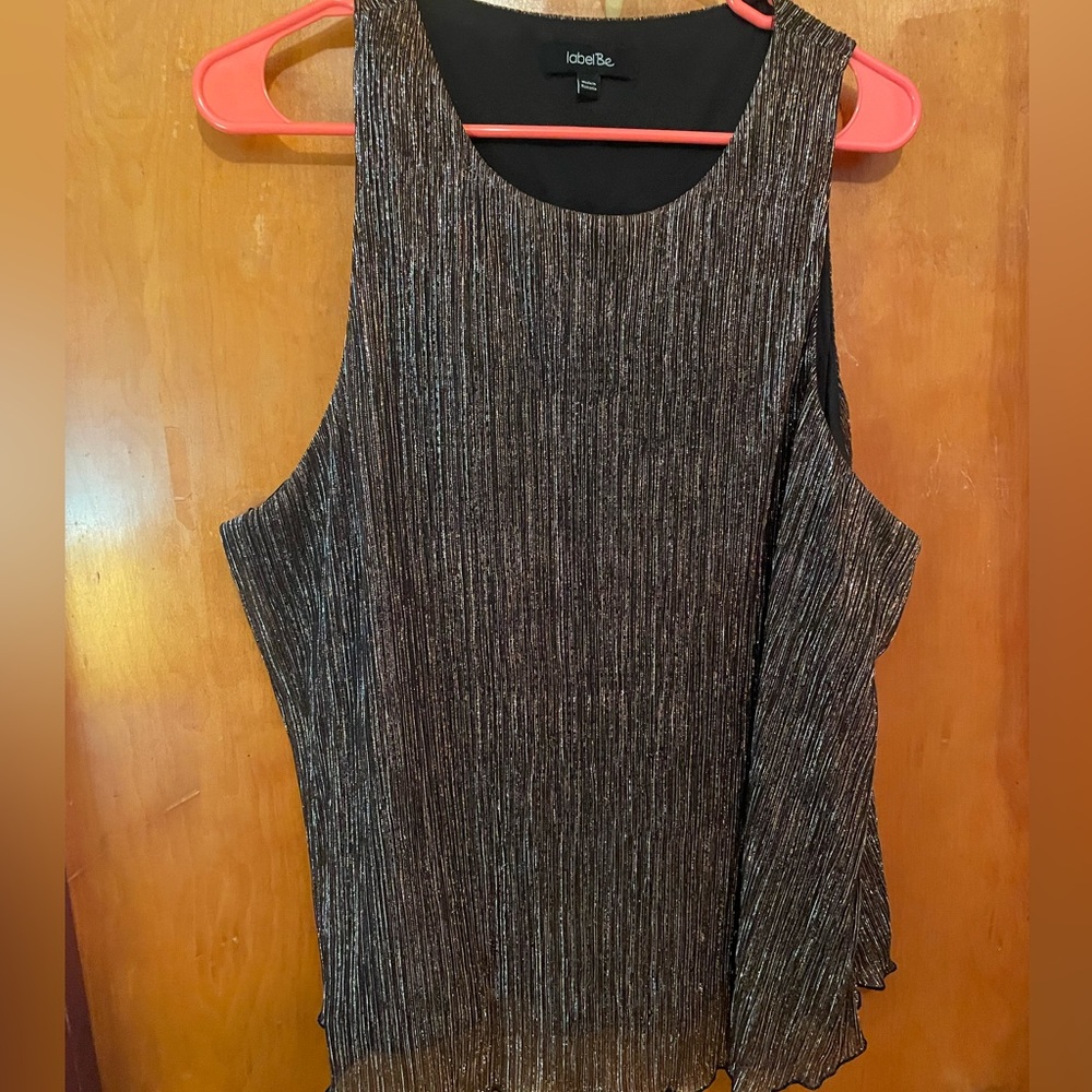 Metallic dressy tank shirt